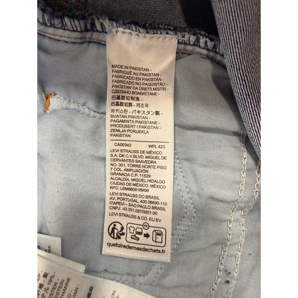 Levis 314 Shaping Straight Jeans Womens 32 Medium Wash Blue Denim Mid Rise - Picture 4 of 10